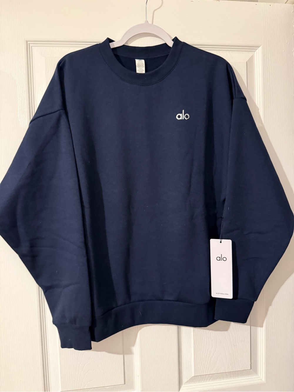 Alo Accolade Navy Crewneck Sweatshirt size M